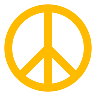 Peace Sign Decal (Yellow)